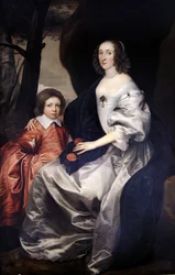 John Manners als Junge mit seiner Mutter Frances, Gräfin von Rutland, ca. 1646